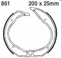 Ebc oe brake shoes rear bmw r 65 rt 1985-1988