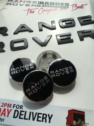 Range rover carbon fibre black gloss bonnet badges lettering sport l322 evoque