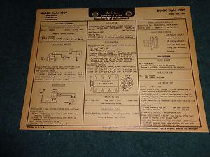 1959 buick invicta &amp; electra v-8  tune-up chart / free shipping!!