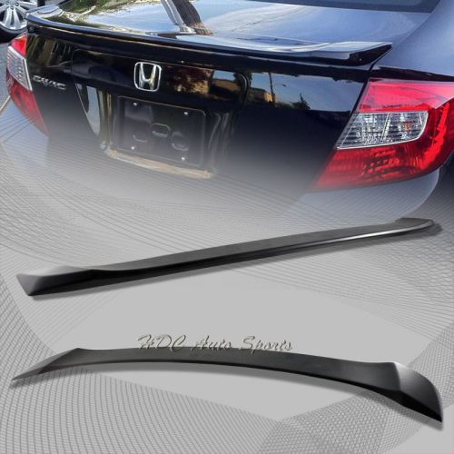 For 2012-2015 honda civic sedan black abs plastic rear trunk lid spoiler wing