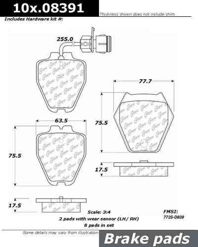 Centric 104.08391 brake pad or shoe, front-posi-quiet metallic w/shims-preferred