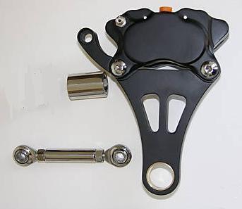 Black springer front brake kit 4a harley chopper 