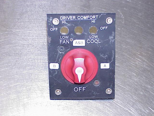 Driver comfort fan switch panel module from a nascar racecar arca ignition "b"