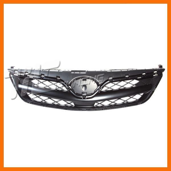 11-12 can built corolla front grille primered black smooth new frame mesh insert