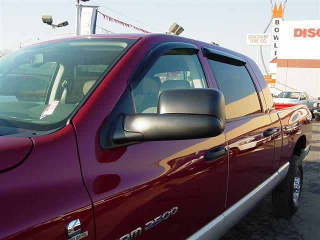 Dodge ram quad cab 2002 - 2008 tape-on wind deflectors vent visor shade guard