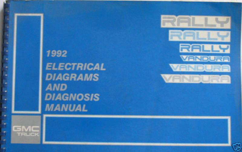 1992 rally vandura electrical wiring diagrams manual