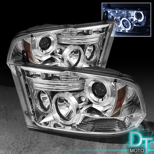 09-13 dodge ram dual halo projector headlights +daytime drl led running lights