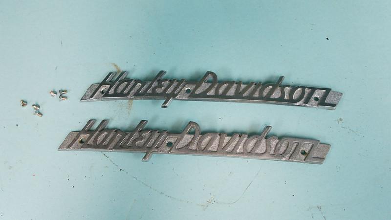 1952 harley el rigid pan fl fle knucklehead panhead hydraglide oem tank emblems