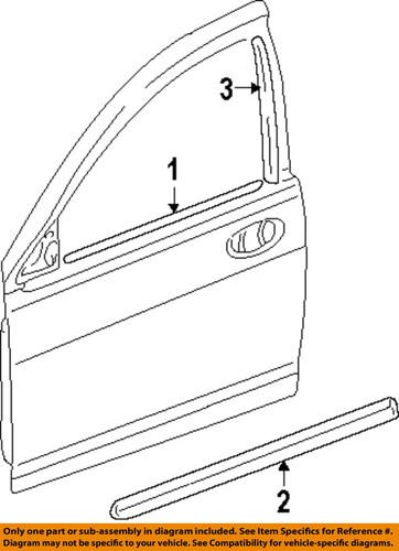 Mopar oem 4805327ad front door-applique