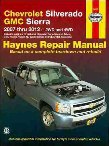 Chevy silverado gmc sierra repair shop manual 2007 2008 2009 2010 1011 2012