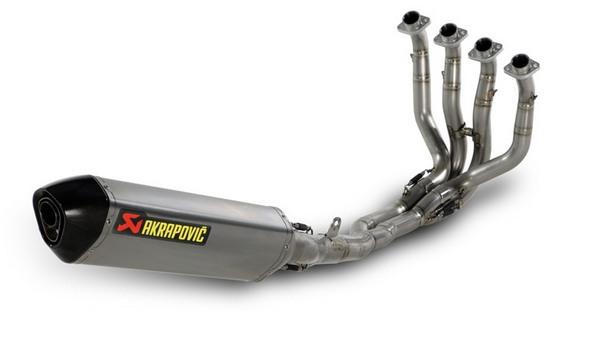 Akrapovic evolution ii 4:2:1 full exhaust system ti/ti/ti/cf for kaw zx-10r 2010