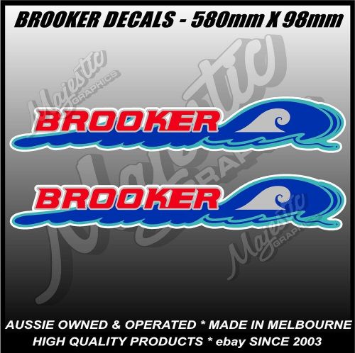 Brooker - 580mm x 98mm x 2 - pair - boat decals / stickers