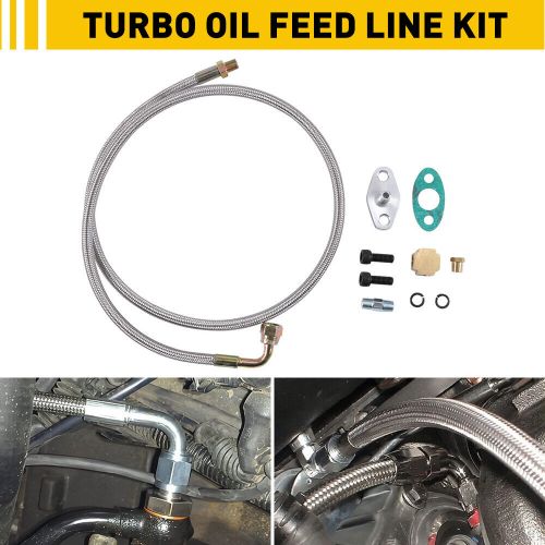 Oil feed oil return drain line hose kit on t3 t4 t70 t60 t61 turbo turbocharger