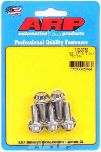 Arp 712-0750 stainless steel bolts, 5/16&#034;-24 rh thread, 0.750&#034; uhl