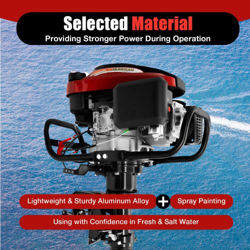 7 hp outboard motor 4 stroke long shaft 50cm boat engine motor air cooling 196cc