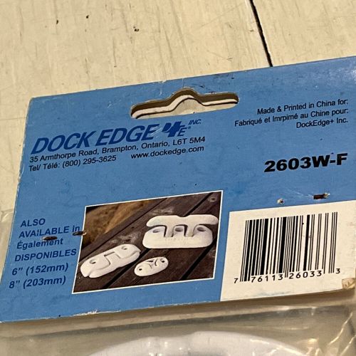 3” dock edge flip up dock cleat white 2603wf marine grade aluminum~set of 2