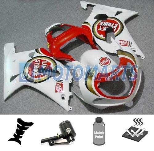 Bundle inj fairing kit w/ brake fluid pot for suzuki gsxr 600 750 k1 01 02 03 ah