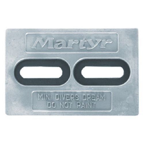 Martyr diver&#039;s dream 12&#034; l x 6&#034; w x 0.5&#034; h zinc rectangular hull plate anode