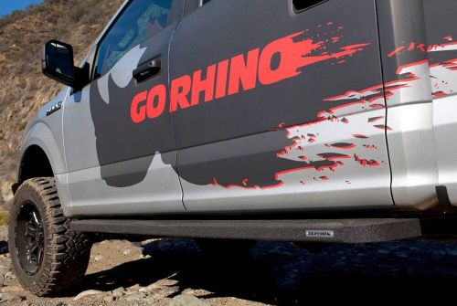 Go rhino 63417780t - 6&#034; rb10 cab length black running boards