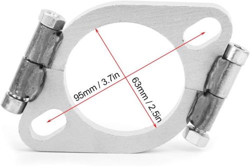 Clamp flange kit, 2.5in 63mm steel exhaust flange flat oval split repair flange