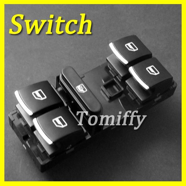 Vw golf jetta mk5 mk6 passat cc b6 chrome master window panel switch 10pin