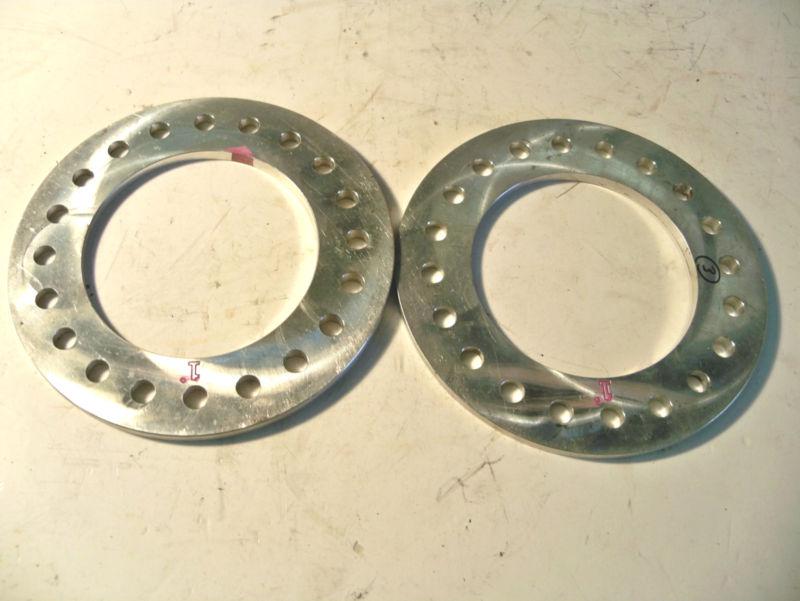 (2) cv products aluminum front spring 1 degree  helix shims arca  nascar