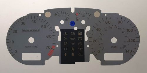 Lockwood vw polo mk4 &amp; seat ibiza silver 140mph speedo dials (1994-1999)