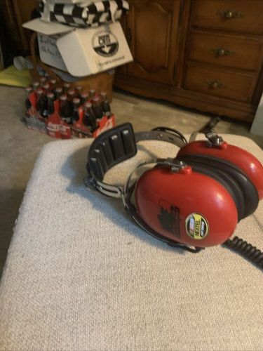 Racing electronics over head headphones headset red