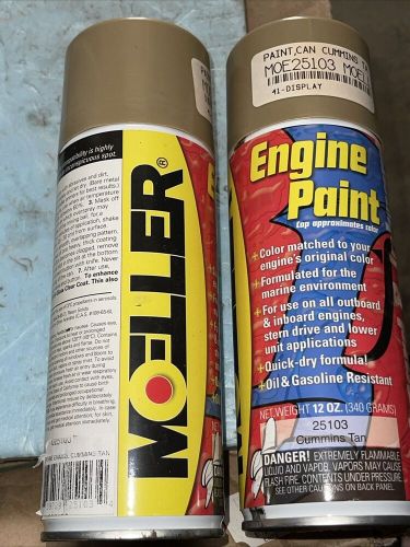 Moeller marine,engine paint coating 12oz can @2,cummins tan;p/n 25103.