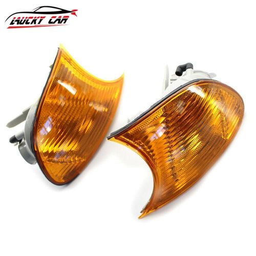 2x signal amber indicator corner side light for bmw 3 series e46 1999-2001 coupe