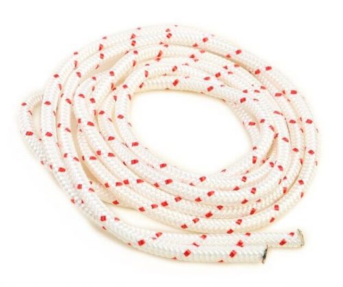 Sp1 polyester with nylon core starter rope white with red tracer 15/64&#034; x 6.5&#039;