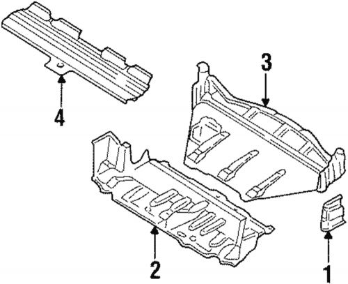 Genuine nissan 1990-1996 300zx z32 engine under cover 75831-30p00