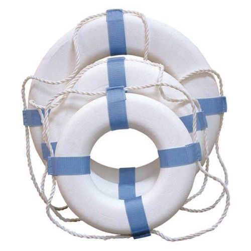 Taylor made 373 - 25&#034; white/blue vinyl coated foam life ring