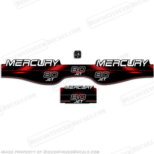 Fits mercury 80hp jet decal kit - 1994 - 1999