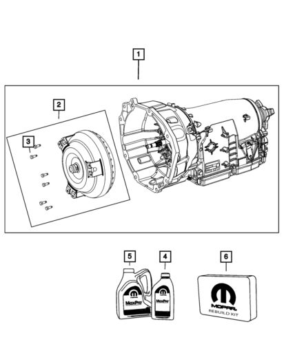 Genuine mopar torque converter kit rl087445aa