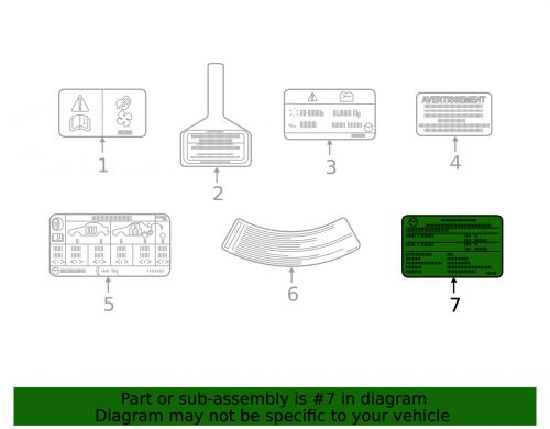 Genuine mazda emission label pxnt-69-036