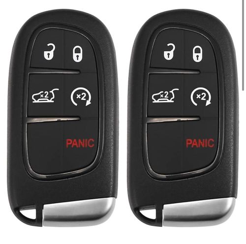 New replacement keyless key fob for 2014-2020 jeep cherokee 5 button (2 pack)