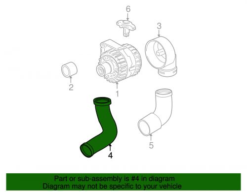 Genuine bmw air flow tube 12-31-1-706-643