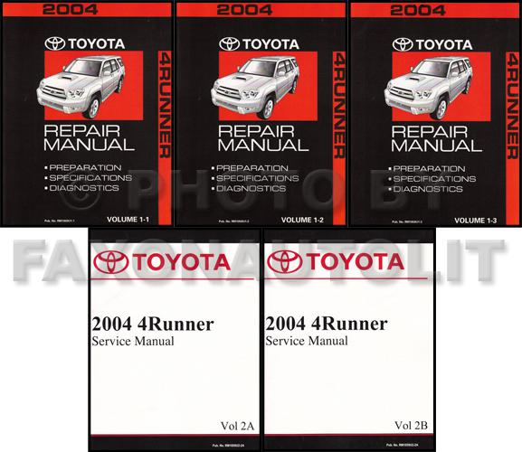 New 2004 toyota 4runner repair manual set shop service books 4 runner oem sr5