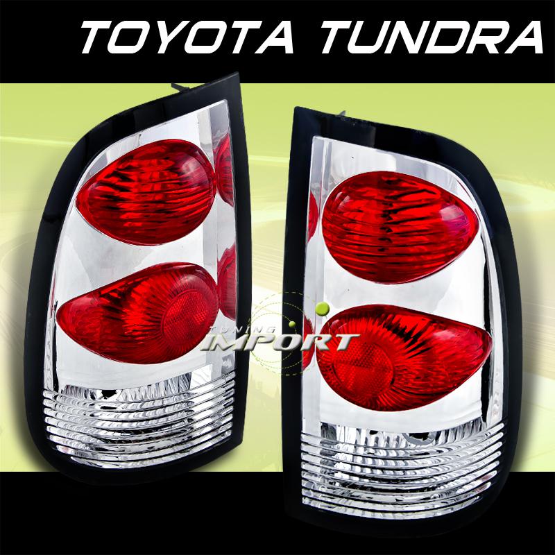 2000-2004 toyota tundra chrome altezza tail lights driver+passenger new