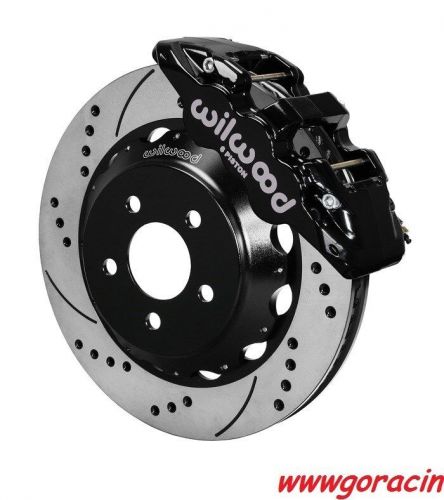 Wilwood aero6 front big brake kit fits 2015-2018 ford mustang,15&#034;drilled,black