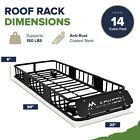 Ʌrks€n skinny roof rack cargo carrier basket - black