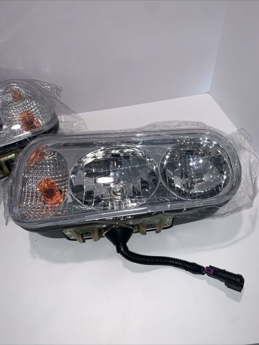 Snow plow lights headlight set halogen for boss western meyer snowdog #1311100