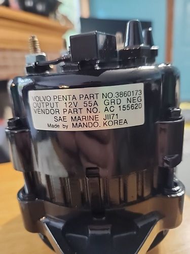 New w/o box volvo penta 55a 12v alternator 3860173 mando ac155620