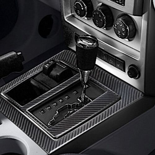 2x carbon fiber automatic gear shift panel cover trim for jeep liberty 2008-2012