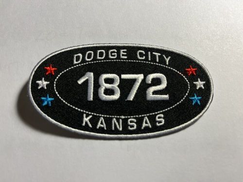 Dodge city kansas sew/iron on patch embroidered established 1872 matt dillion