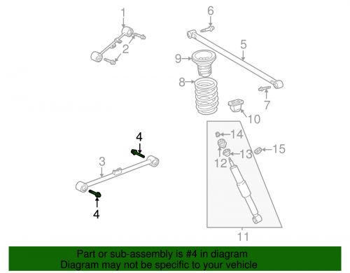 Genuine toyota lower control arm bolt 90080-11481