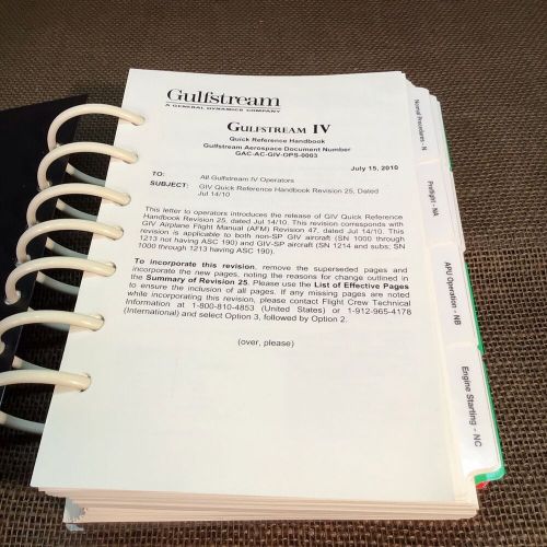 Gulfstream iv quick reference handbook