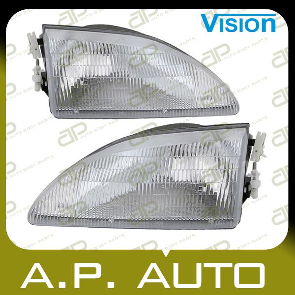 Pair head light lamp assembly 94-98 ford mustang gt gts lh+rh new 95 96 97