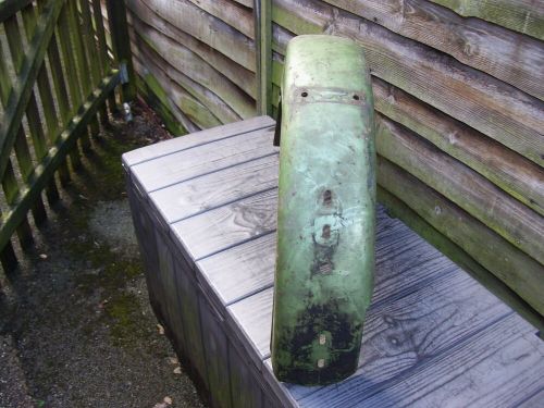 Bsa a7/a10 rear mudguard used for restoration (green)